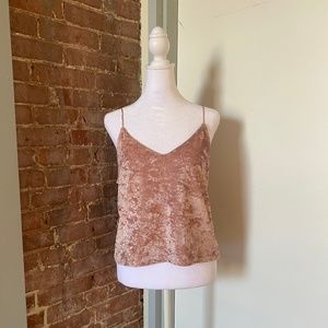 Crushed Velvet Muted Pink Tank